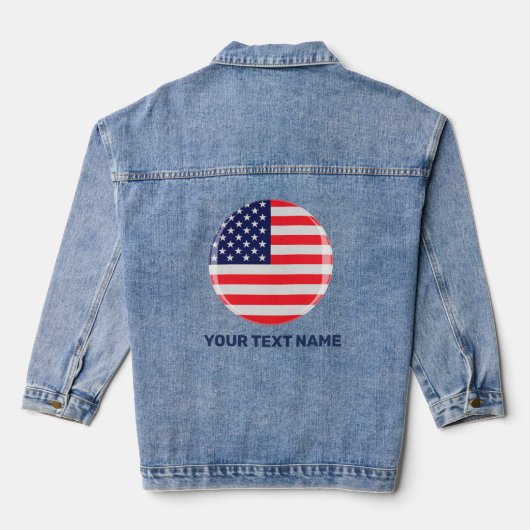 Amerikaanse vlag Speciaal patriottische strips Denim Jacket (Achterkant)