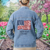 Amerikaanse vlag Speciaal patriottische strips Denim Jacket