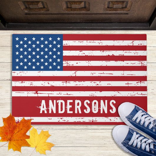 Amerikaanse vlag Speciaal patriottische strips Deurmat