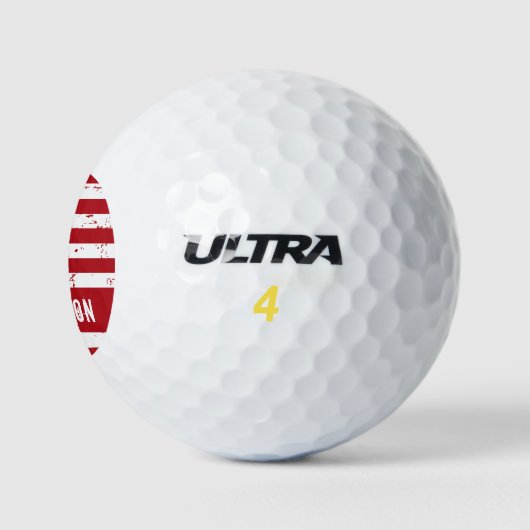 Amerikaanse vlag Speciaal patriottische strips Golfballen (Logo)