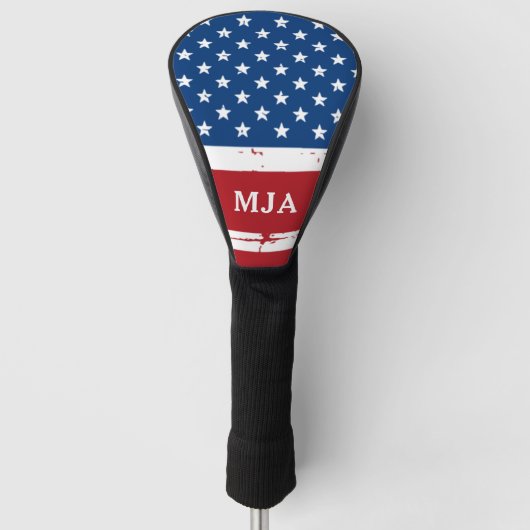 Amerikaanse vlag Speciaal patriottische strips Golfheadcover (Voorkant)