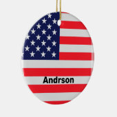 Amerikaanse vlag Speciaal patriottische strips Keramisch Ornament (Rechts)
