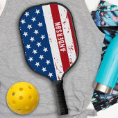 Amerikaanse vlag Speciaal patriottische strips Pickleball Paddle