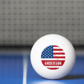 Amerikaanse vlag Speciaal patriottische strips Pingpongbal (Net)