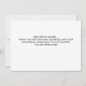 Amerikaanse vlag Speciaal VS Heart Militair Bedankkaart (Achterkant)