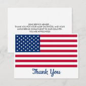 Amerikaanse vlag Speciaal VS militair Bedankkaart (Voorkant / Achterkant)