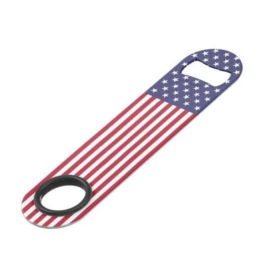 Amerikaanse vlag speed flessenopener (Voorkant Gekanteld)
