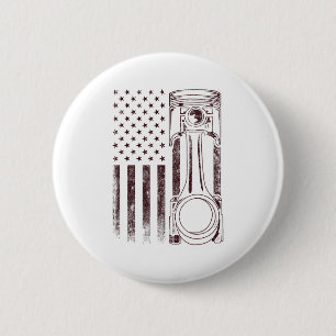 Amerikaanse vlag Spierspier Mech Ronde Button 5,7 Cm