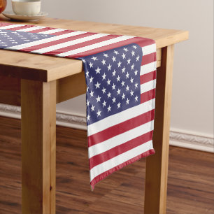 Amerikaanse vlag & Sports fan house decor/USA Korte Tafelloper