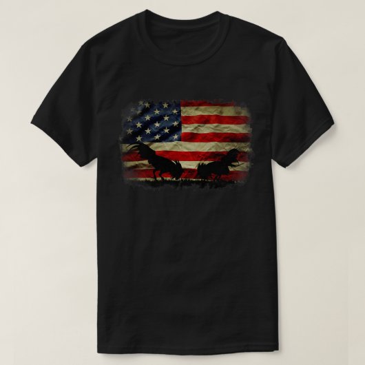  Amerikaanse vlag - Spuil-reserverijgoster Gamefow T-shirt (Design voorkant)