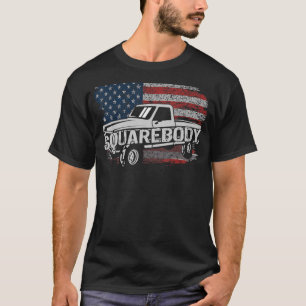 Amerikaanse Vlag Squarebody Vierkante Lichaamsvra T-shirt