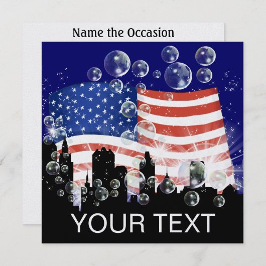 Amerikaanse vlag - SRF Kaart (Voorkant / Achterkant)