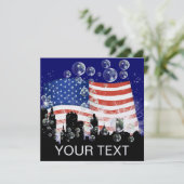 Amerikaanse vlag - SRF Kaart (Staand voorkant)