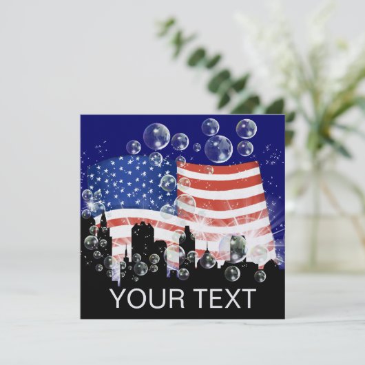 Amerikaanse vlag - SRF Kaart (Staand voorkant)