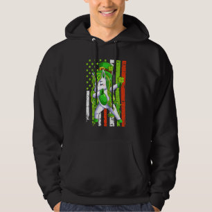 Amerikaanse vlag St Patrick S Day Funny Unicorn Lo Hoodie