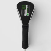Amerikaanse vlag St. Patrick's Day Drink Shamrock Golfheadcover (Voorkant)