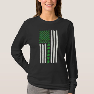 Amerikaanse vlag St. Patrick's Day Funny Vintage 1 T-shirt