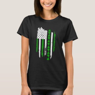 Amerikaanse vlag St. Patricks Day Irish Lucky T-shirt