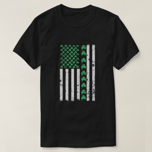 Amerikaanse vlag St. Patricks Day  Irish Lucky T-shirt (Design voorkant)