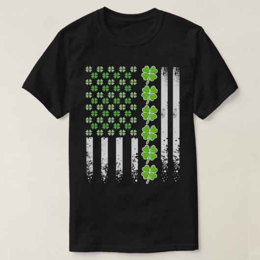 Amerikaanse vlag St. Patricks Day  Irish Lucky T-shirt (Design voorkant)
