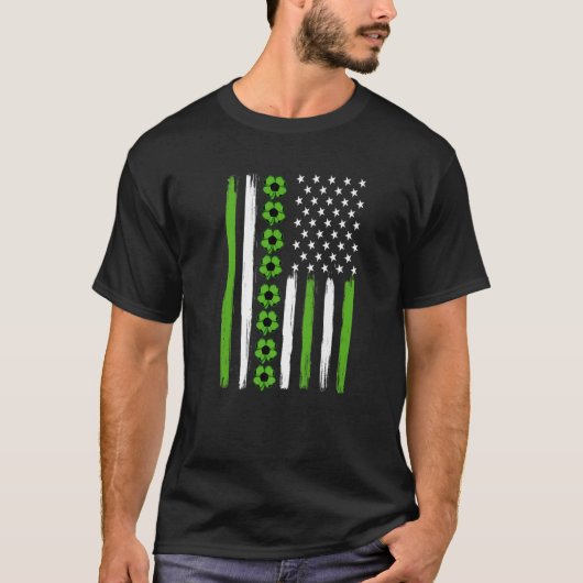 Amerikaanse vlag St. Patricks Day Soccer Irish T-shirt (Voorkant)