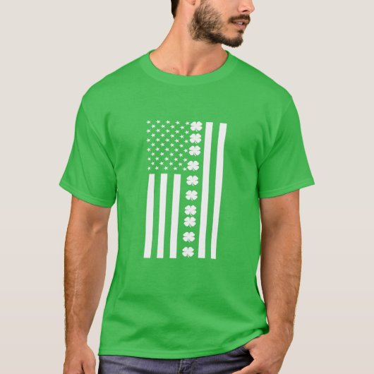 Amerikaanse Vlag St. Pattys Day St. Patricks Day 2 T-shirt (Voorkant)