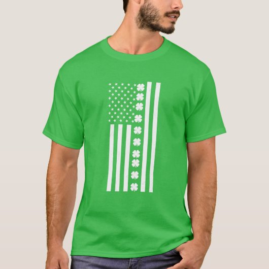 Amerikaanse Vlag St. Pattys Day St. Patricks Day 2 T-shirt (Voorkant)