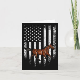 Amerikaanse vlag - standaardardbred Horseb Kaart