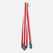 Amerikaanse Vlag Standbeeld van de Vrijheid 4 juli Stropdas (Voorkant)