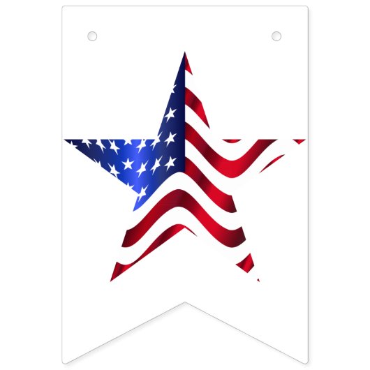 Amerikaanse vlag, Star, Blue & White Star Bunting Vlaggetjes (Eerste vlag)