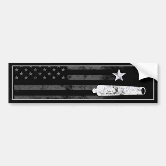 -Amerikaanse vlag Star Cannon Bumpersticker (Voorkant)