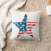 Amerikaanse vlag Star Grunge  Tshirt Kussen (Deken)