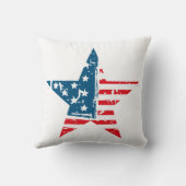 Amerikaanse vlag Star Grunge  Tshirt Kussen (Achterkant)