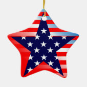 Amerikaanse vlag Star Keramisch Ornament (Achterkant)
