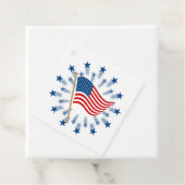 Amerikaanse vlag Starburst Vuurwerk 4 juli Bedankjes Labels (In situ)