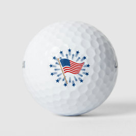 Amerikaanse vlag Starburst Vuurwerk 4 juli Golfballen