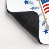 Amerikaanse vlag Starburst Vuurwerk 4 juli Muismat (Hoek)