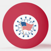 Amerikaanse vlag Starburst Vuurwerk 4 juli Pingpongbal (Achterkant)