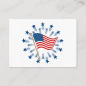 Amerikaanse vlag Starburst Vuurwerk 4 juli Visitekaartje (Voorkant)