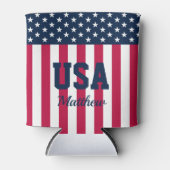 Amerikaanse vlag: Stars en Stripes Blikjeskoeler (Voorkant)