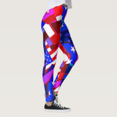 Amerikaanse vlag Stars Miami Abstracte Art Legging (Rechts)