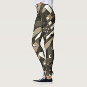 Amerikaanse vlag Stars Sepia Abstracte Art Legging (Links)