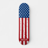 Amerikaanse vlag Stars Stripes Kinder gepersonalis Persoonlijk Skateboard (Voorkant)