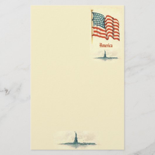 Amerikaanse Vlag Stationery Briefpapier (Voorkant)