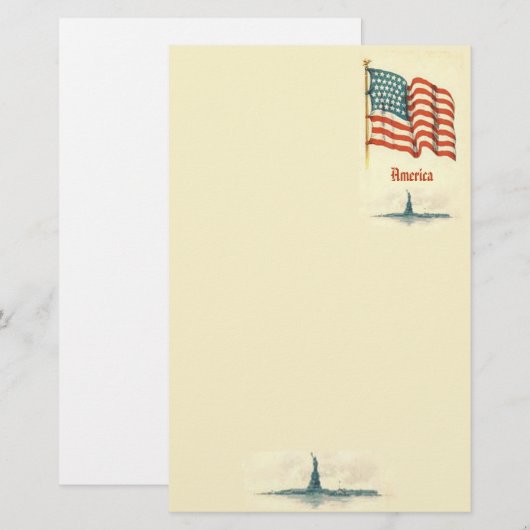  Amerikaanse Vlag Stationery Briefpapier (Voorkant / Achterkant)