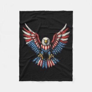Amerikaanse Vlag Steelaar Patriotisch Ontwerp Fleece Deken