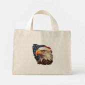 Amerikaanse Vlag Steenarend Mini Tote Bag (Achterkant)