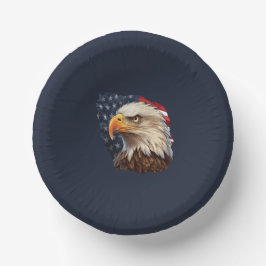 Amerikaanse Vlag Steenarend Papieren Kommen