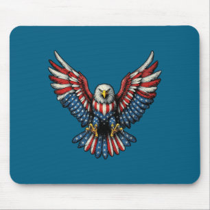 Amerikaanse Vlag Steenarend Patriottische Grafisch Muismat