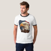 Amerikaanse Vlag Steenarend T-shirt (Voorkant volledig)
